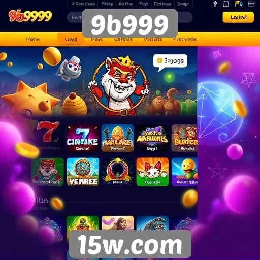 Navegação e interface do site 9b999